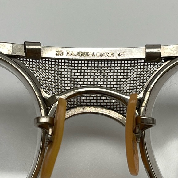 VINTAGE BAUSCH & LOMB STEAMPUNK MOTORCYCLE SAFETY GOGGLE CLEAR FOLDING GLASSES - Picture 16 of 16